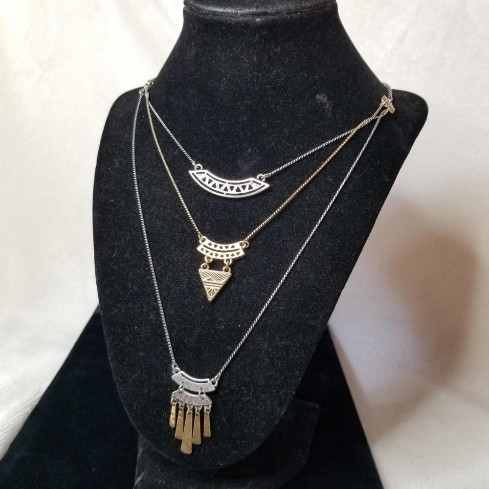Lucky Brand Three Strand Layered Necklace